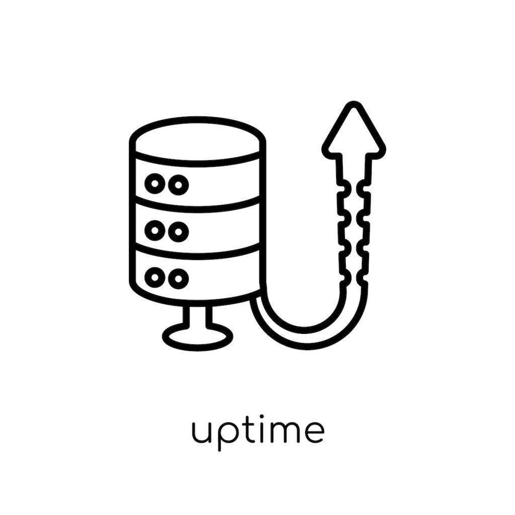 illustration of website uptime