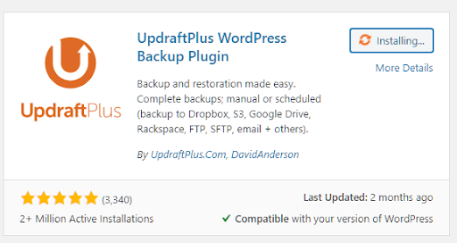 wordpress backup plugin